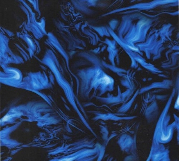 Wassertransferdruck Folie Flame Ghost Blue Sonderbreite 100cm